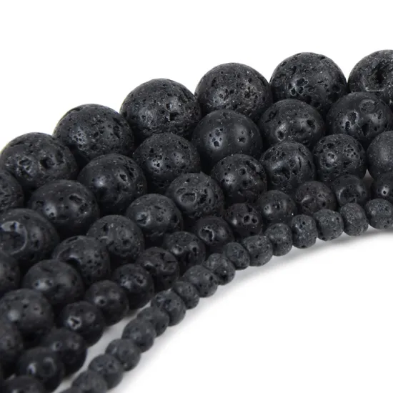 wholesale lava beads nature volcanic rock stone beads loose bulk handmade jewelry making 4mm 6mm 8mm 10mm 12mm