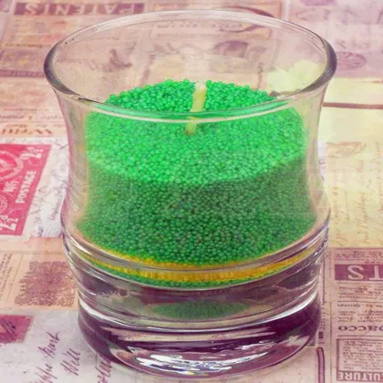 DIY Colored Sand Wax and Glass Wax Candles