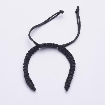 PandaHall Black Braided Nylon Cord: Ideal for DIY Bracelet Making Projects