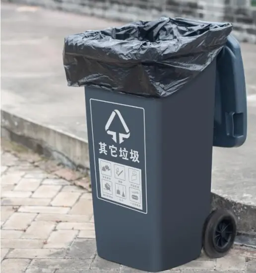Large Size Flat Bottom Sealing Plastic Garbage Bag