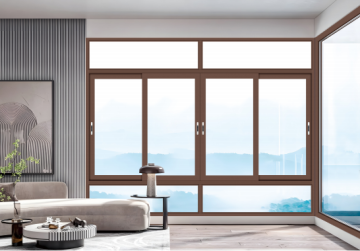 Aluminum Sliding Window With Transom Sashes