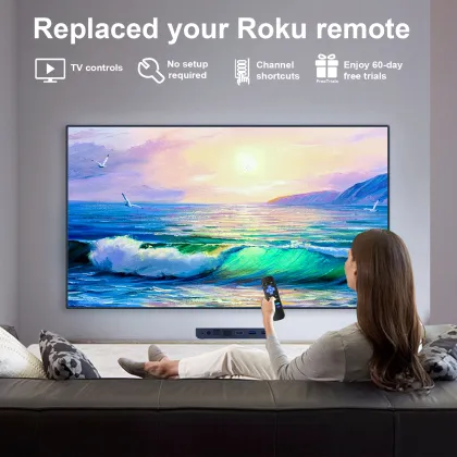 Universal Roku Remote Control Compatible with All Roku TV Brands, Box, Soundbar Players