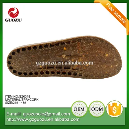 Unisex cork design sandal slipper cork sole