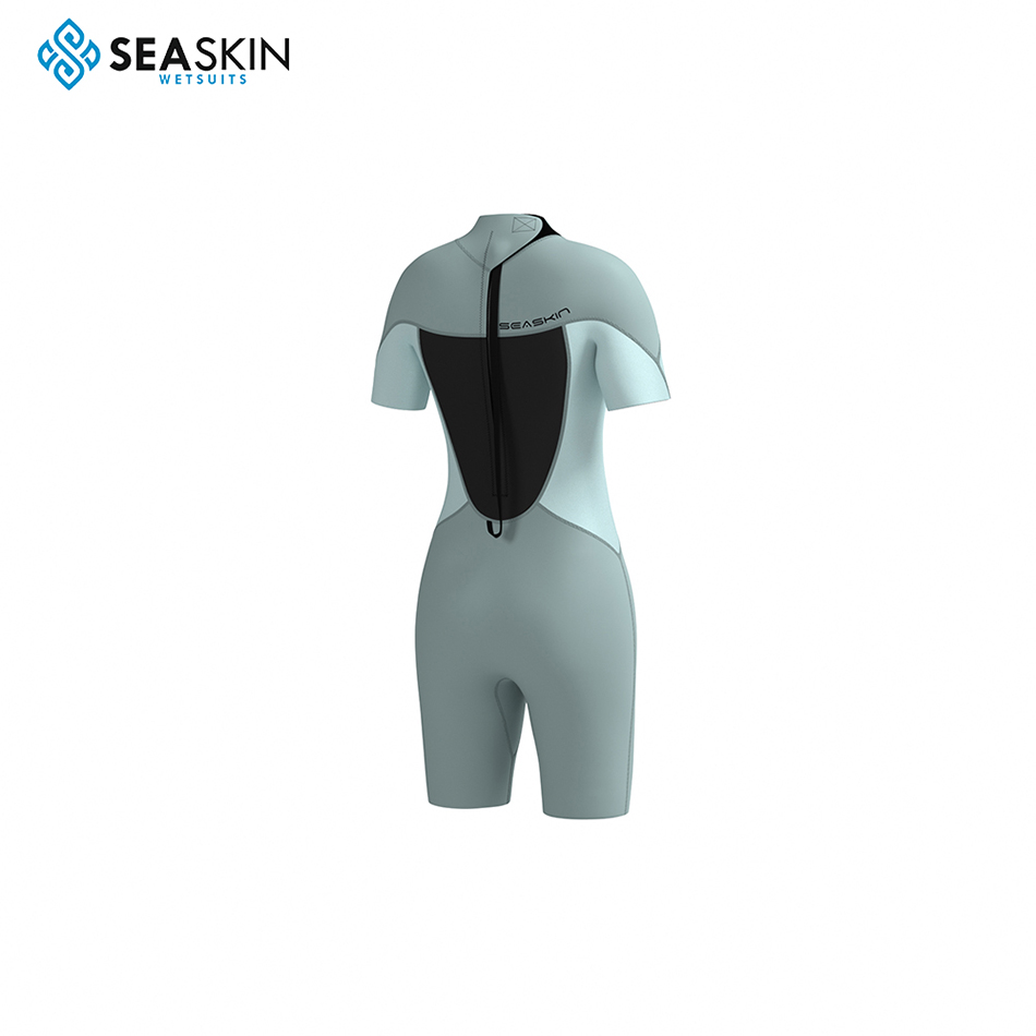 Seaskin 3mm Neoprene Eco-Friendly Shorty Wetsuit untuk Wanita