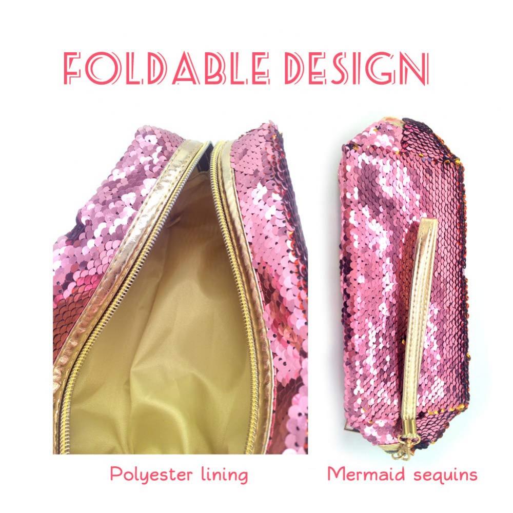 Glitter Double Color Sequin Pencil Case 4 Glitter Double Color Sequin Pencil Case 4