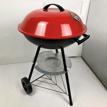 Gril à charbon de bois en acier inoxydable portable - barbecue en forme de pomme de 17 pouces fabriquée