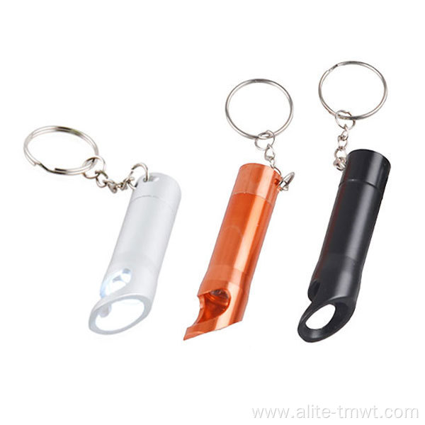 Customized Personalized Bottle Opener 3 LED Torch Keyring