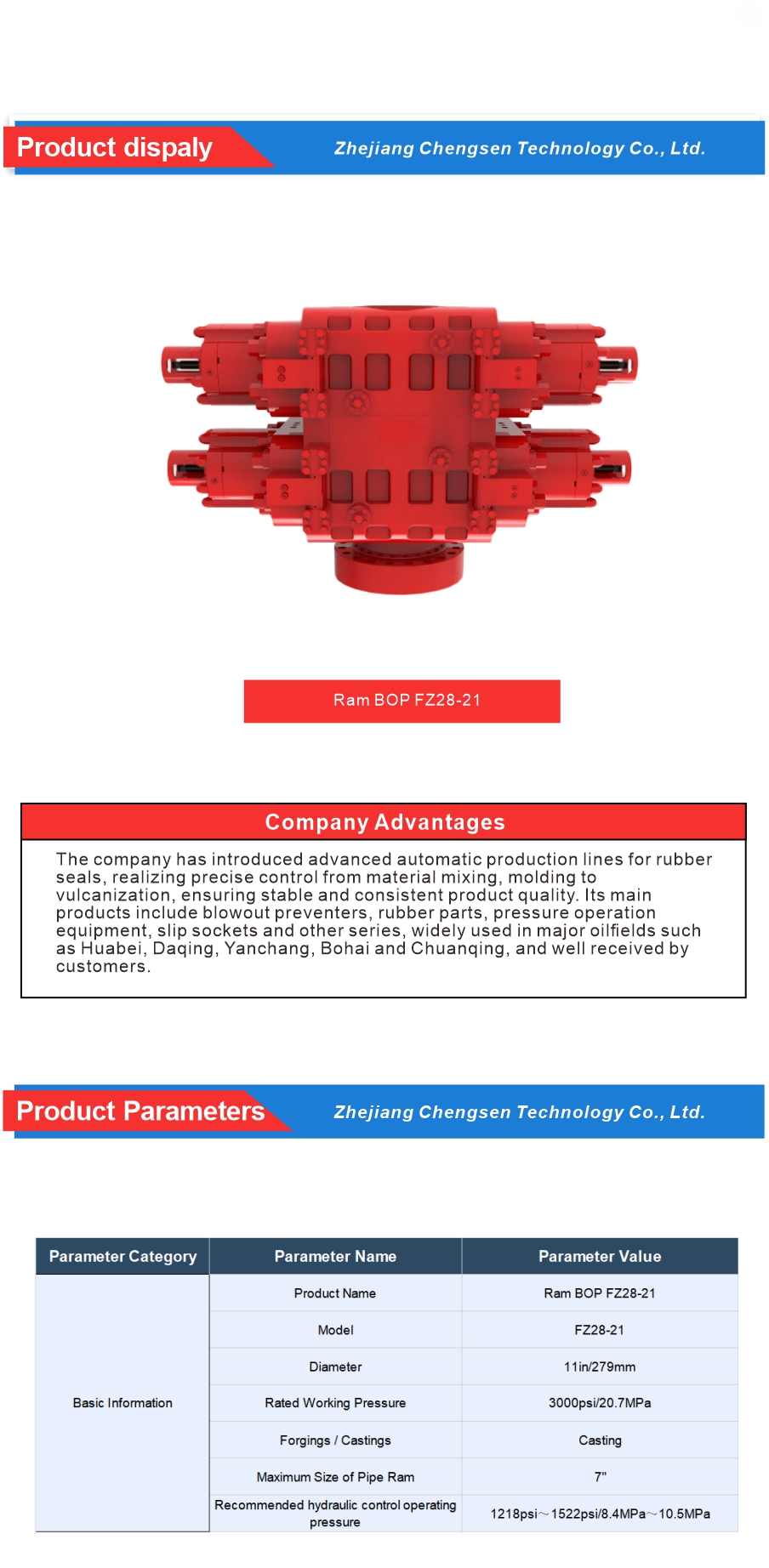 Dual Ram BOP for Drilling Operations