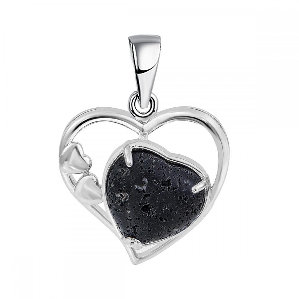 Lava Rock Love Heart Birthstone Pendante Colliers de pierre précieuse pour les femmes