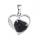 Lava Rock Love Heart Birthstone Pendant Gemstone Necklaces for Women