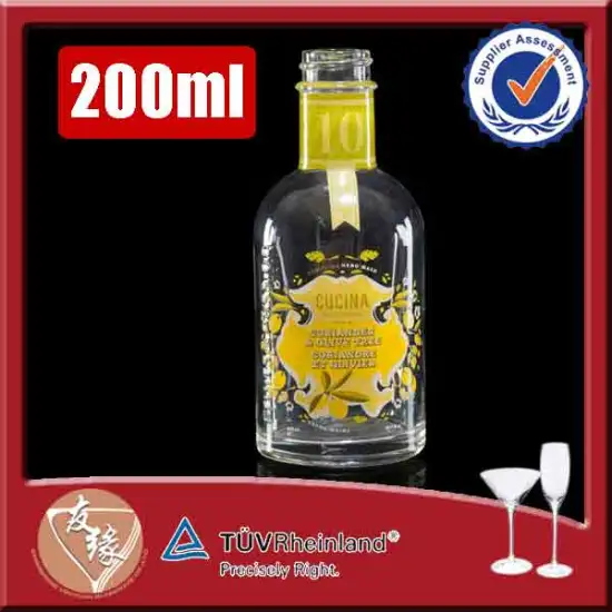 Screw Cap Decaled Small 200ml Boston Round Bottle