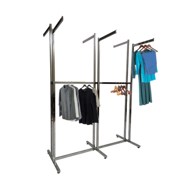 Wholesale Custom Garment Display Rack with Wheels for Hanging Clothes