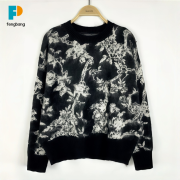 Soğuk Mürekkep Yıkama Degrade Bol Kesim Kazak