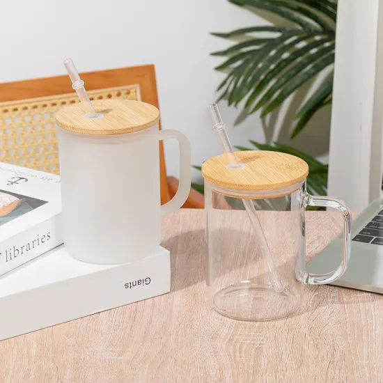 Customizable Double Walled Glass Snow Globe Tumblers with Handles