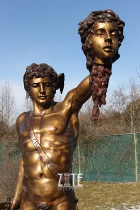 High Quality Indoor Bronze Art Myth Perseus Slaying Medusa Statue