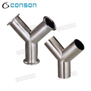 Food Grade Stainless steel Y Type Tee