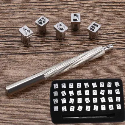 Yuhang 3mm Steel Punch Alphabet Letter Number Leather Stamper Set - Leather Tools