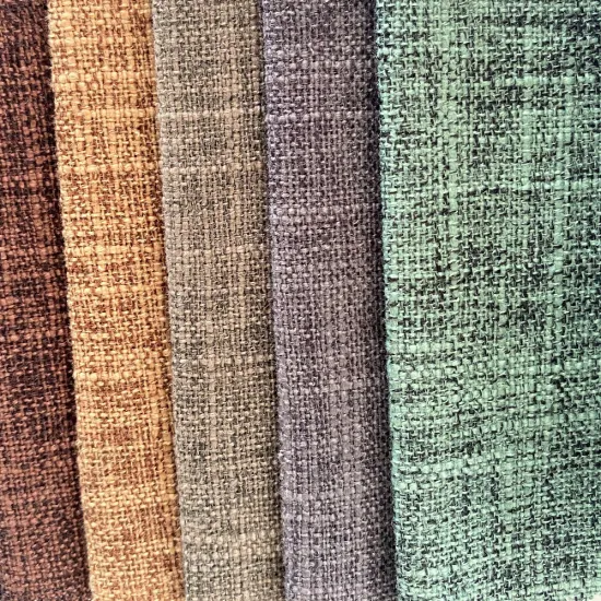 Wholesale 100% Polyester Linen Curtains and Sofa Fabric: High-Quality, Washable Linen Rolls for Decorative Use