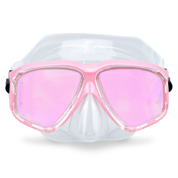 Half face electroplated colorful lenses diving mask