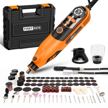 130W Rotary Tool with Variable Speed, 180pc Accessories & LED Display