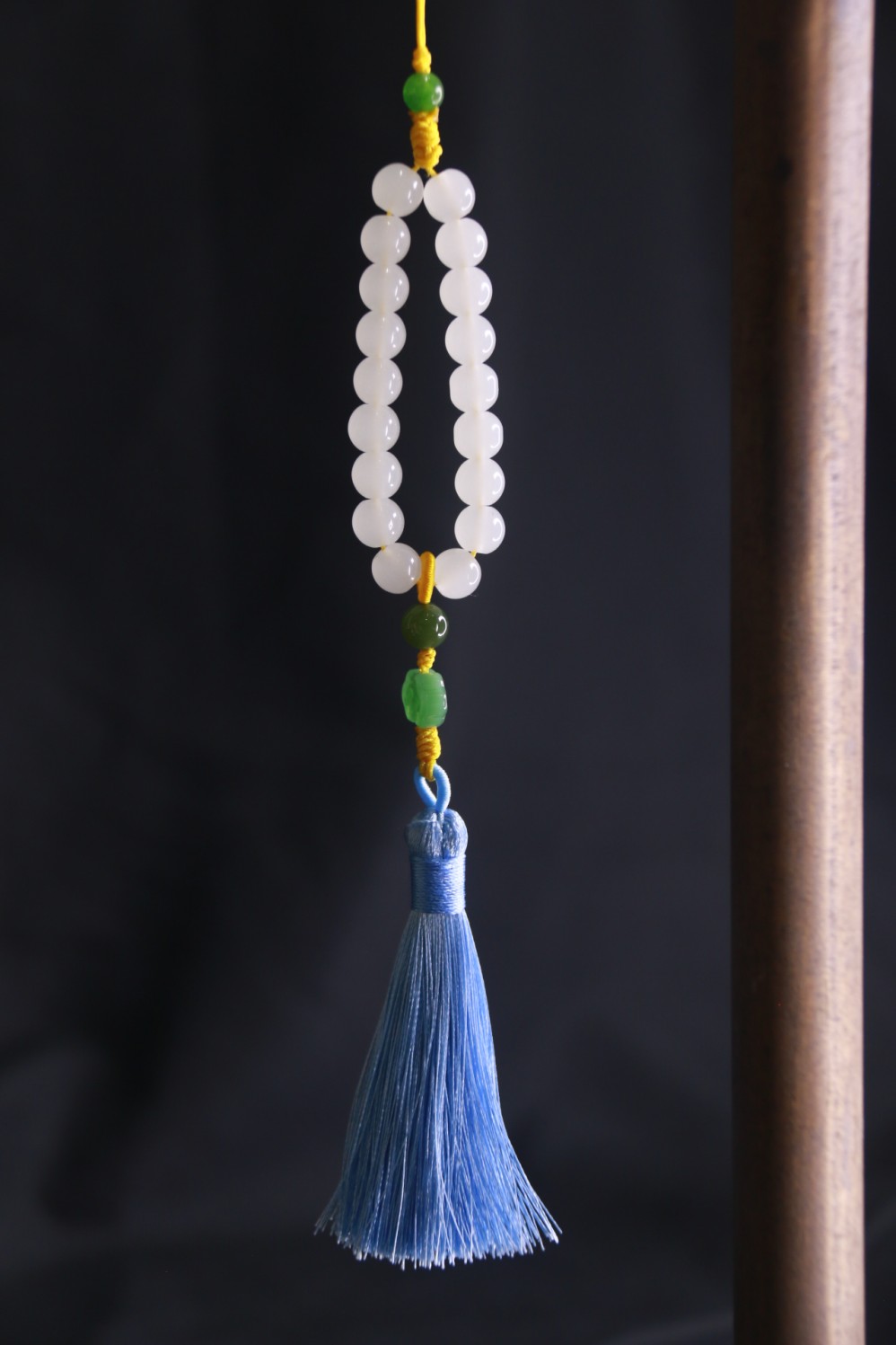 colgante de collar de jade blanco