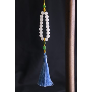 colgante de collar de jade blanco