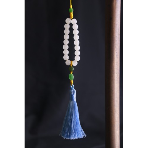 colgante de collar de jade blanco