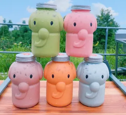 Clear Plastic Cold Pressed Juice and Bubble Tea Bottles