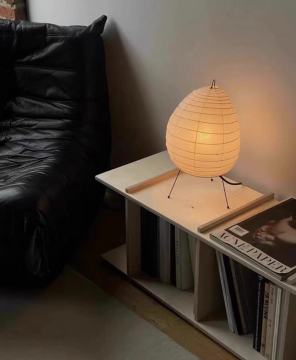 Modern Art Rice Paper Table Lamp - Japanese Simple Decorative Lighting for Living Room and Bedroom