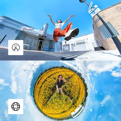 AI Editing Live Streaming Webcam: insta360 ONE X2 360 Degree Waterproof Action Camera
