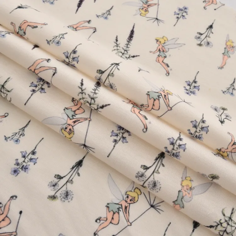 ผ้าพิมพ์ลายกระดาษโพลีสปันคอมแพค Siro โพลีเอสเตอร์อินเตอร์ล็อคยุค 40