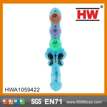 Lovely Plastic Transparent Kids Rattle Sword Toy