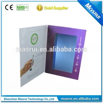 Advertising displayer video greeting card,video brochure, video magazine