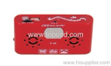 Speaker Mini Usb desain kecil dengan Usb Tf Card Fm Radio C-03 tinggi kualitas baik suara Speaker Mini plastik
