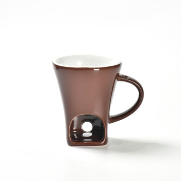 Colored glaze stoneware Chocolate Ceramic Fondue Mug