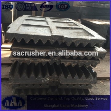 jaw crusher spare parts high manganese steel casting parts C125 C160 jaw crusher plate teeth plate aolly parts jaw