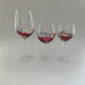 Hand blown multi-color glass drinking set