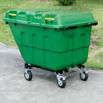 400L Plastic Trash Can for Outdoor Waste Management