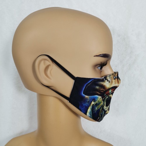 Ready to ship china factory personalized face shield Pirates of the Caribbean polyester face guard veil