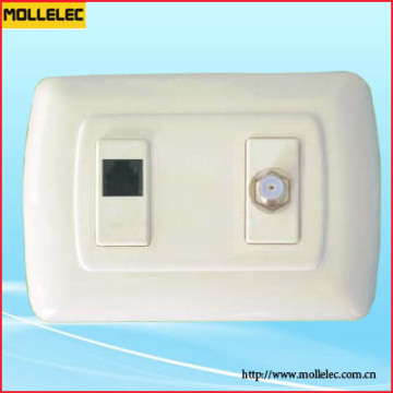 American Standard TEL/TV Wall Socket
