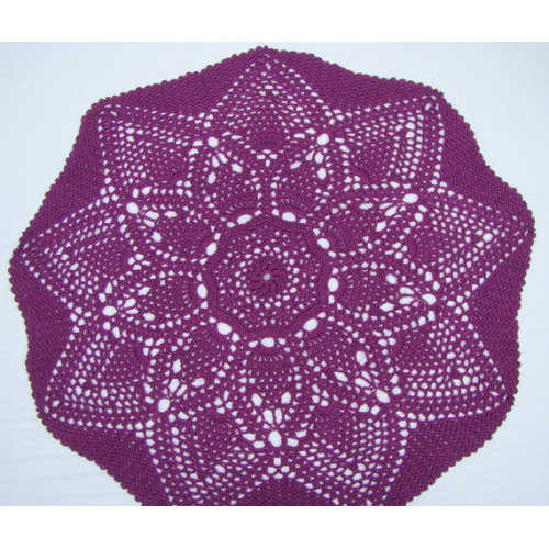 Fruit circular crochet lap blanket