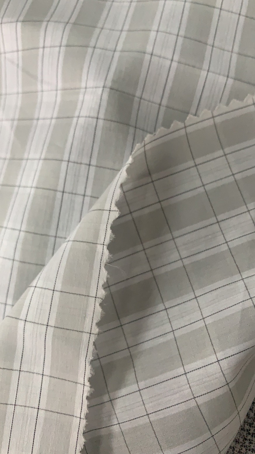 Yarn Dyed Checks Paper Like Fabric