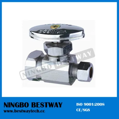 Oval knurled handle compression x compression angle valve