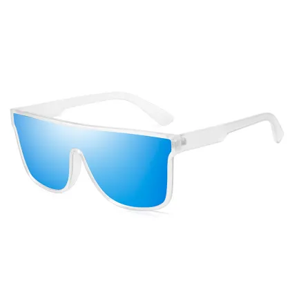 Wholesale Men's Sports Eyewear Polarized Sunglasses - Clear Frame Rimless Design
