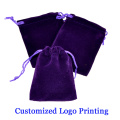 Customized Velvet wine bag with drawstring