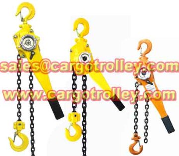 Lever chain hoist manual instruction and classify