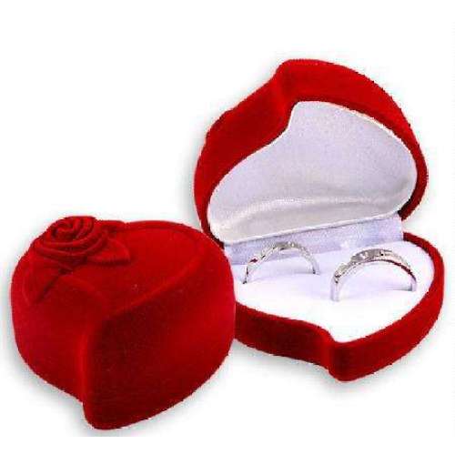 Heart shaped Velvet jewelry gift box