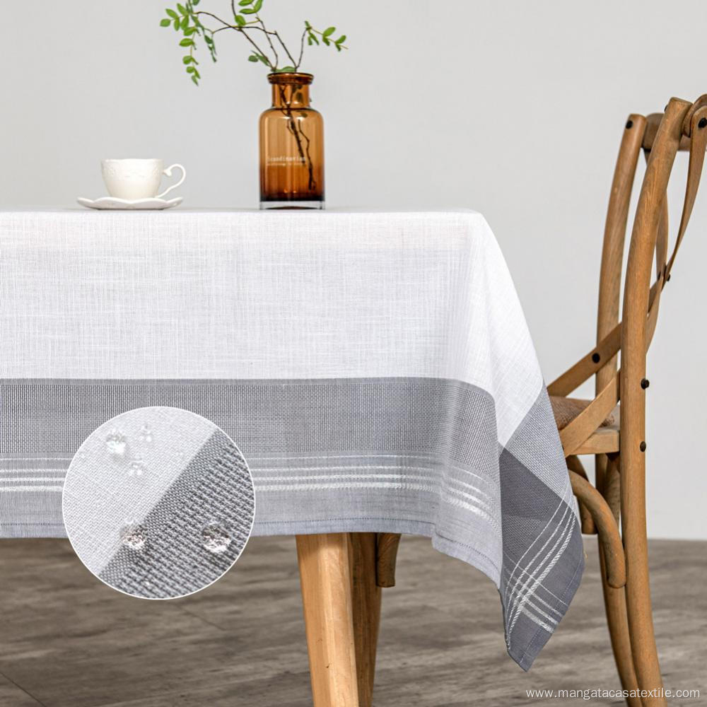 Rectangle Square 100% Polyester Tablecloth for Wedding Party