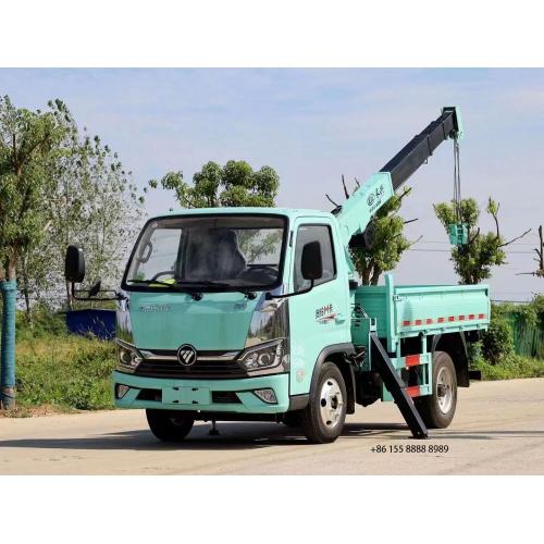 Truk Foton Kecil Memasang 2 ton kapasitas crane