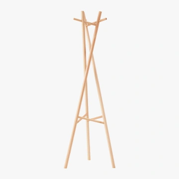 wooden coat rack stand